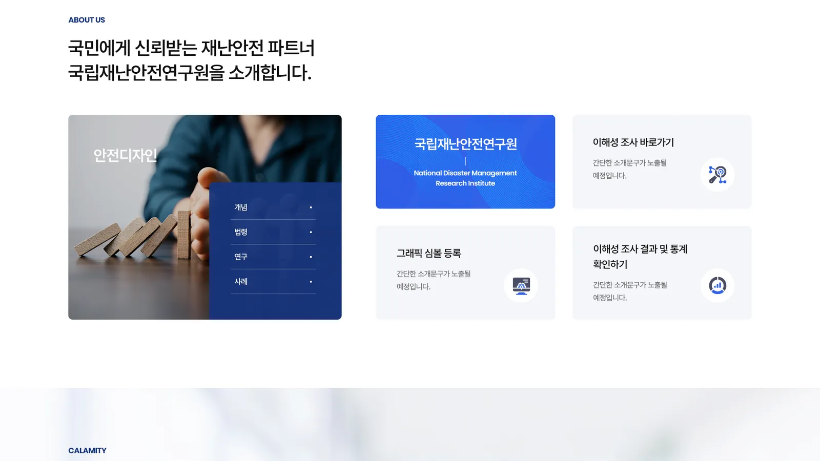 국립재난안전연구원 홈페이지 제작 2